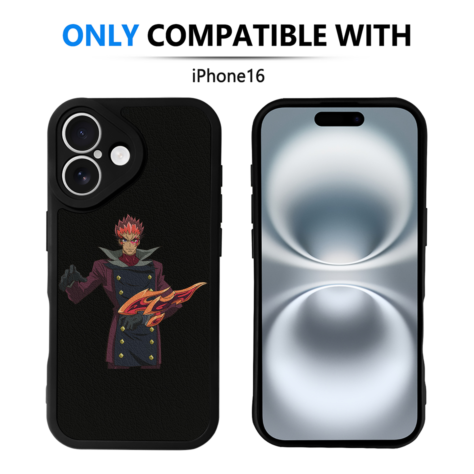遊☆戯☆王 Yu-Gi-Oh! 【iPhone 16シリーズ対応】シリコンスマホケース（レザー調） 材質：シリコン